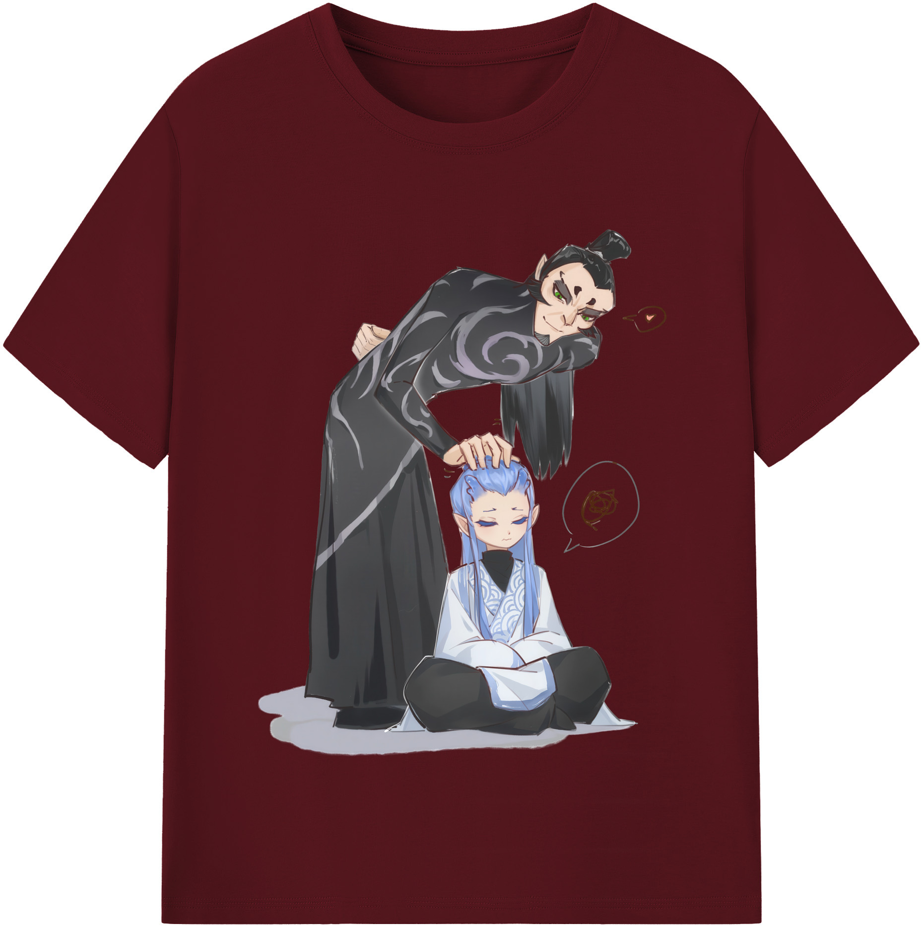 （画像用） Ne Zha 2 ナタ 魔童の大暴れ 綿100％半袖Tシャツ（フロントプリント）